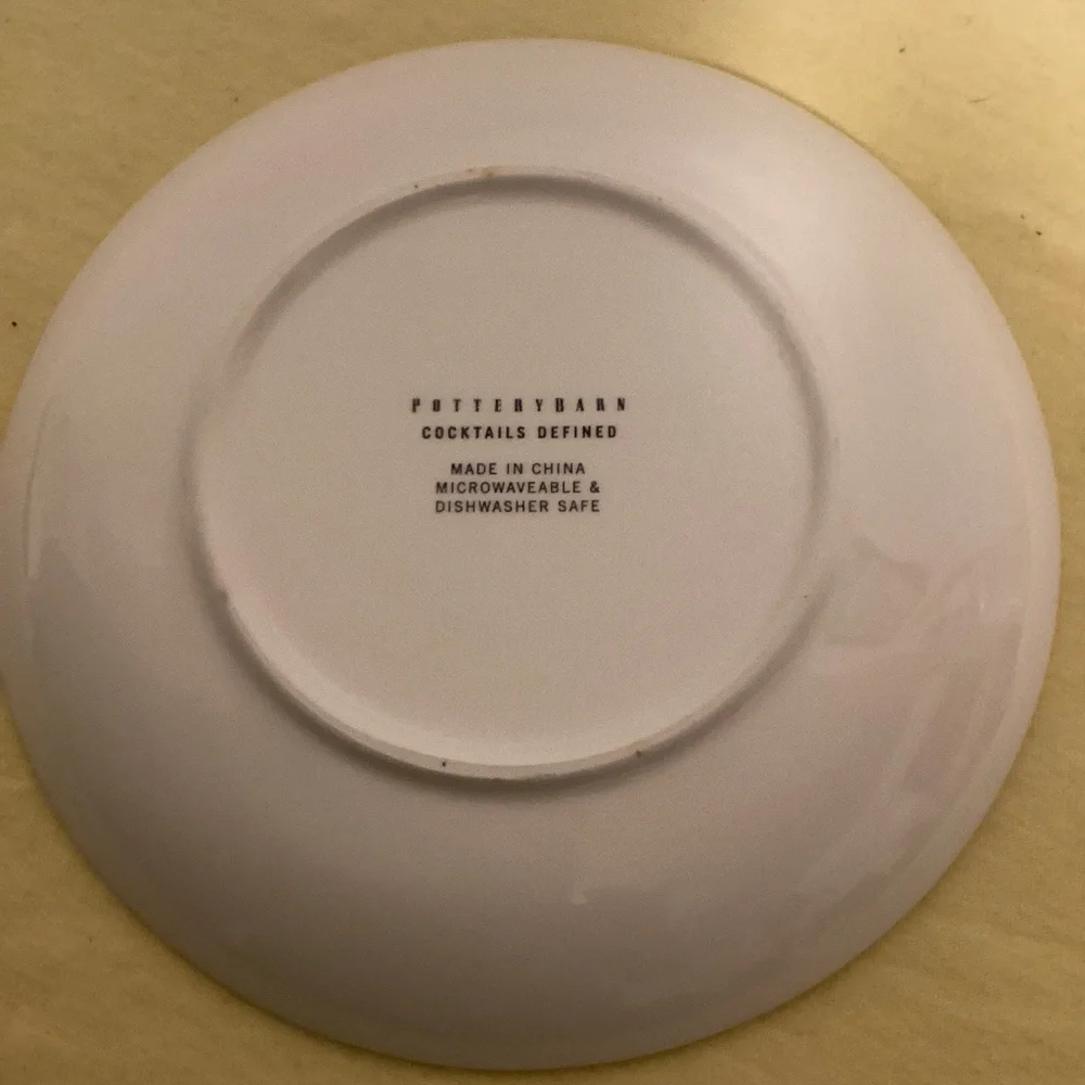 POTTERY BARN COCKTAIL DEFINED PLATES
